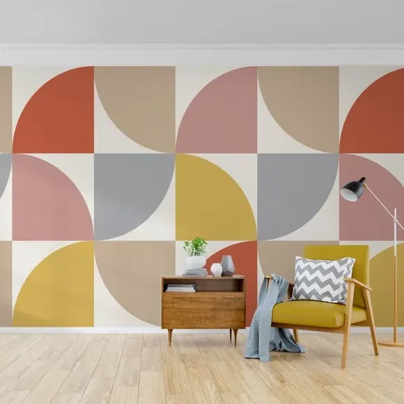 Geometric Wall Mural - Multicolor