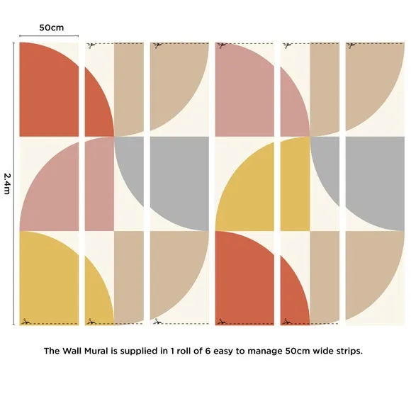 Geometric Wall Mural - Multicolor