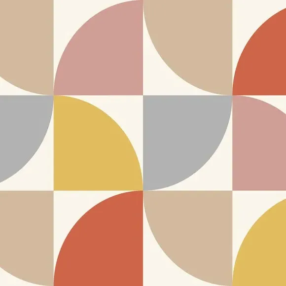 Geometric Wall Mural - Multicolor