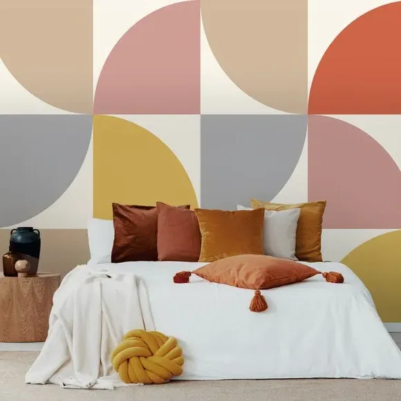 Geometric Wall Mural - Multicolor image