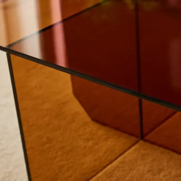 Glass Coffee Table - Amber