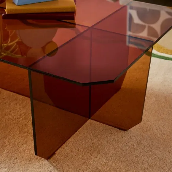 Glass Coffee Table - Amber
