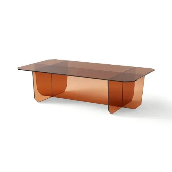 Glass Coffee Table - Amber