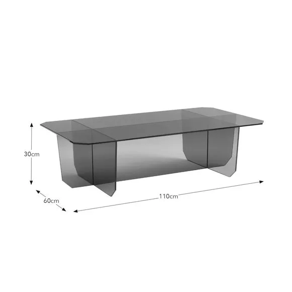 Glass Coffee Table - Amber
