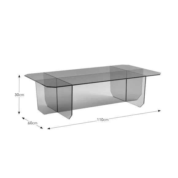 Glass Coffee Table - Blue