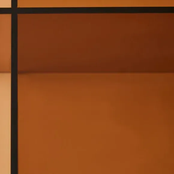 Glass Side Table - Amber, Tempered Glass