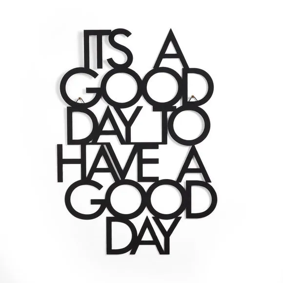 Good Day Wall Art - Black, Iron