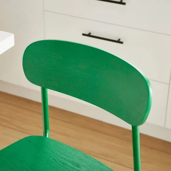 Griffin Bar Stool Stackable - Green, Metal