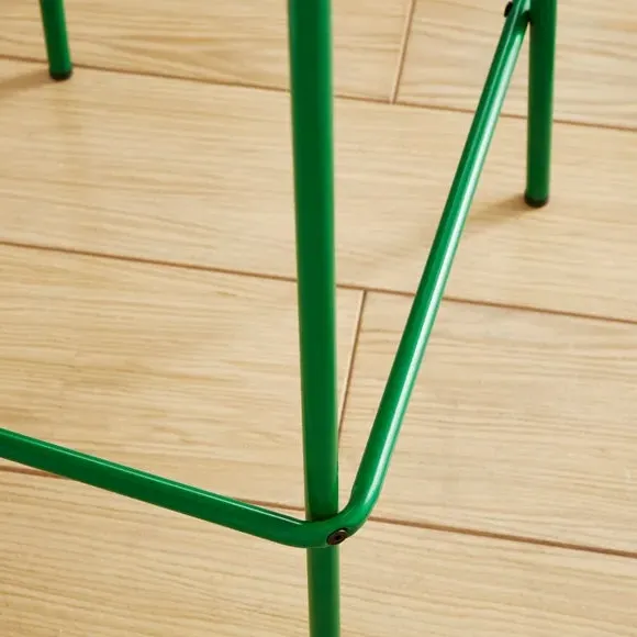 Griffin Bar Stool Stackable - Green, Metal