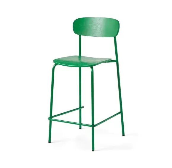 Griffin Bar Stool Stackable - Green, Metal