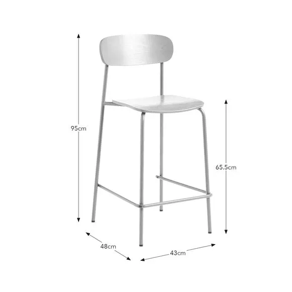 Griffin Bar Stool Stackable - Ochre, Metal