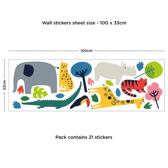 Jungle Wall Stickers - Multicolor, Vinyl