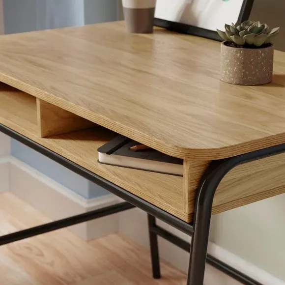 Kids Desk with Storage - Black, Laminated