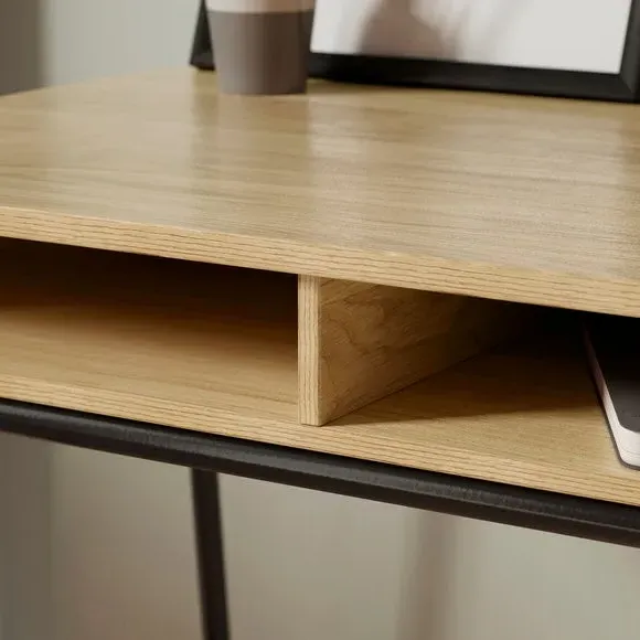 Kids Desk with Storage - Black, Laminated