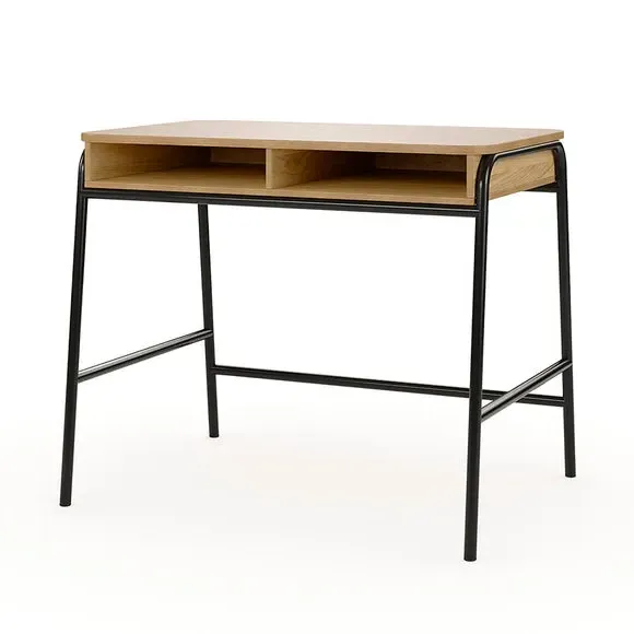Kids Desk with Storage - Black, Laminated