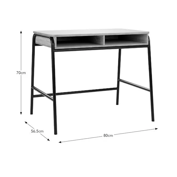 Kids Desk with Storage - Black, Laminated