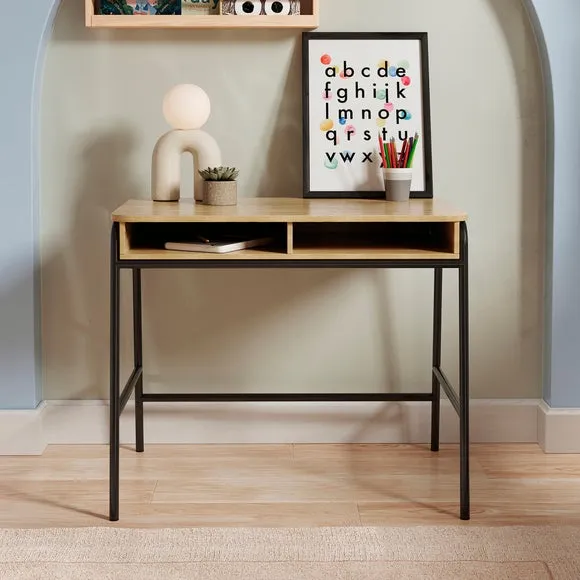 Kids Desk with Storage - Black, Laminated image