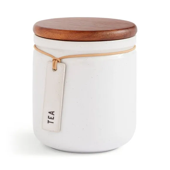 Kitchen Canister with Hang Tag - Cream, Stoneware