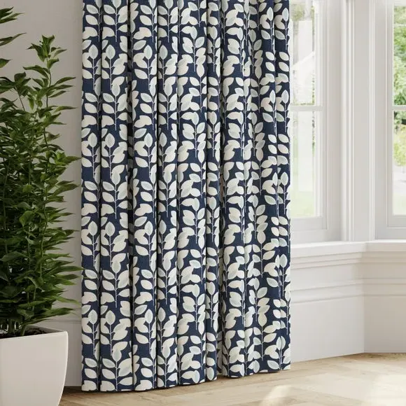 Made to Measure Curtains - Navy, Cotton