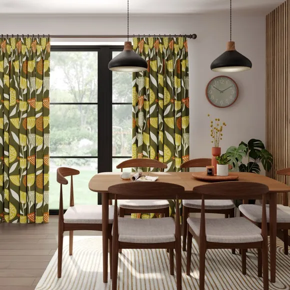 Made to Measure Curtains - Olive, Cotton Linen