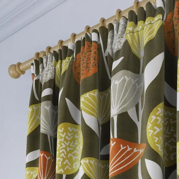 Made to Measure Curtains - Olive, Cotton Linen