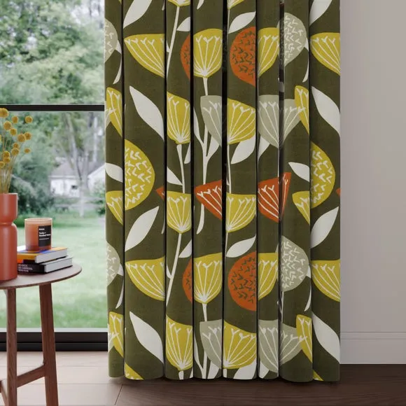 Made to Measure Curtains - Olive, Cotton Linen