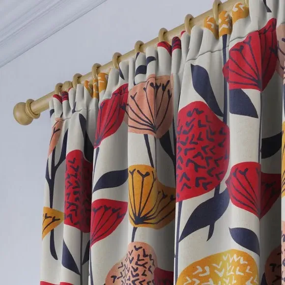 Made to Measure Curtains - Rose, Cotton Linen