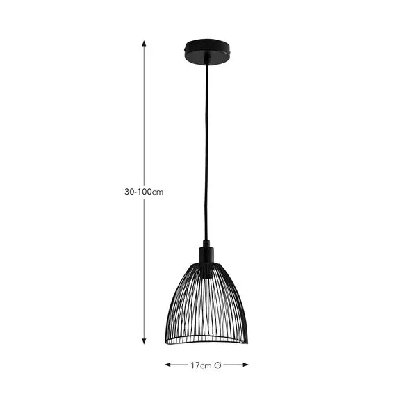 Mini Pendant Light Adjustable - Black, Wire