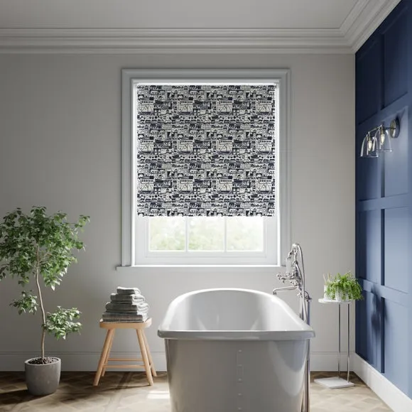 Moisture Resistant Roller Blind - Navy, Blackout image