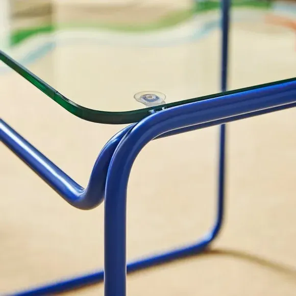 Nest Coffee Tables Set - Blue, Glass