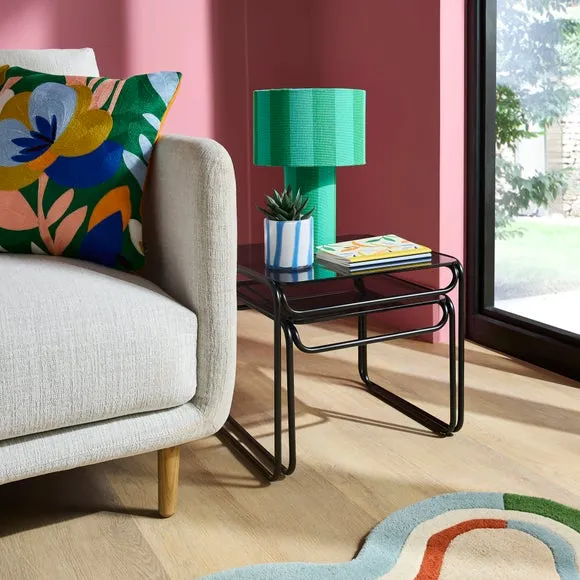 Nest of Side Tables - Black, Metal