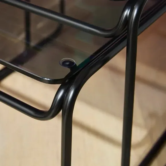 Nest of Side Tables - Black, Metal