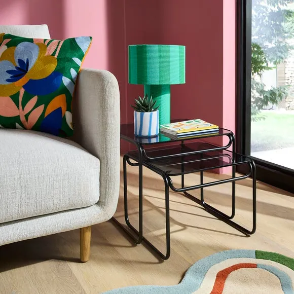 Nest of Side Tables - Black, Metal image