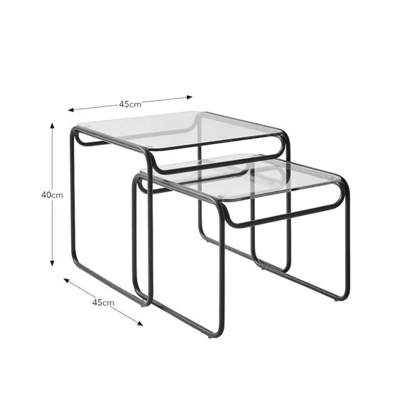Nest of Side Tables - Classic Blue, Metal