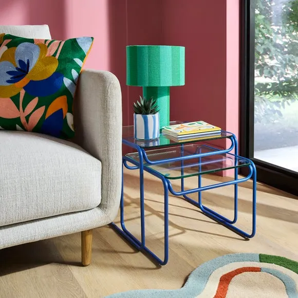 Nest of Side Tables - Classic Blue, Metal