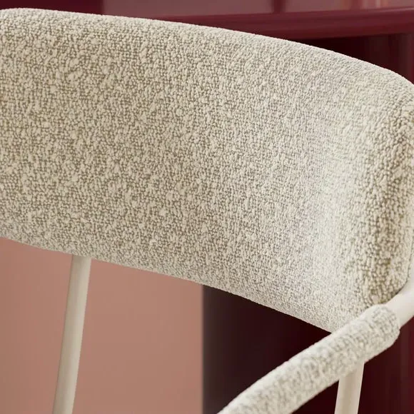 Office Chair with Two-Tone Design - Mushroom, Boucle