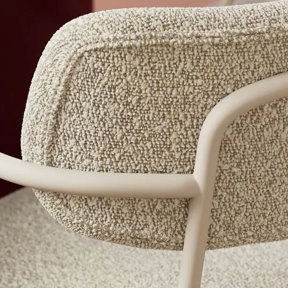 Office Chair with Two-Tone Design - Mushroom, Boucle