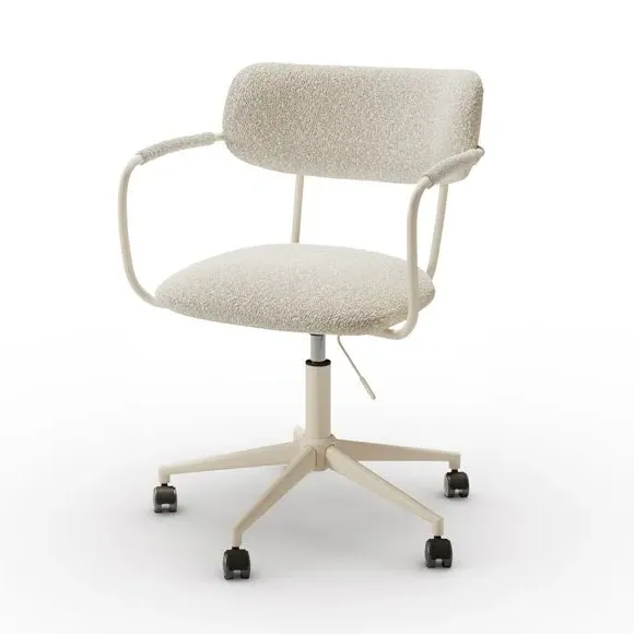 Office Chair with Two-Tone Design - Mushroom, Boucle