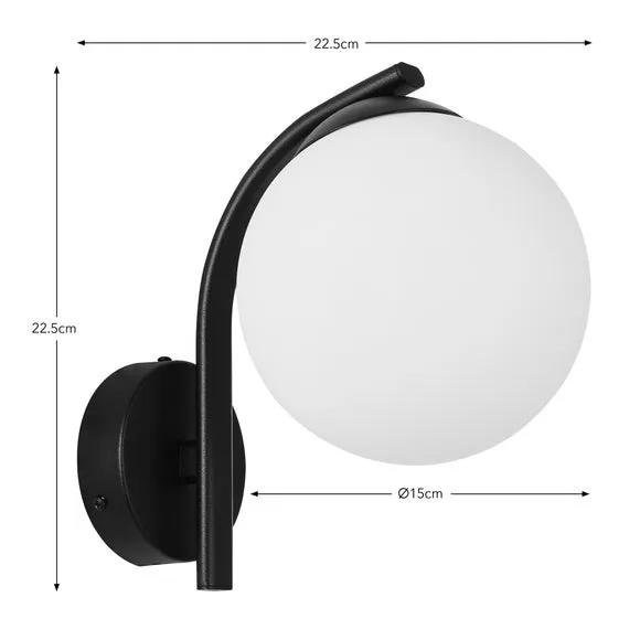 Outdoor Wall Light IP44 Rated - Black, Metal
