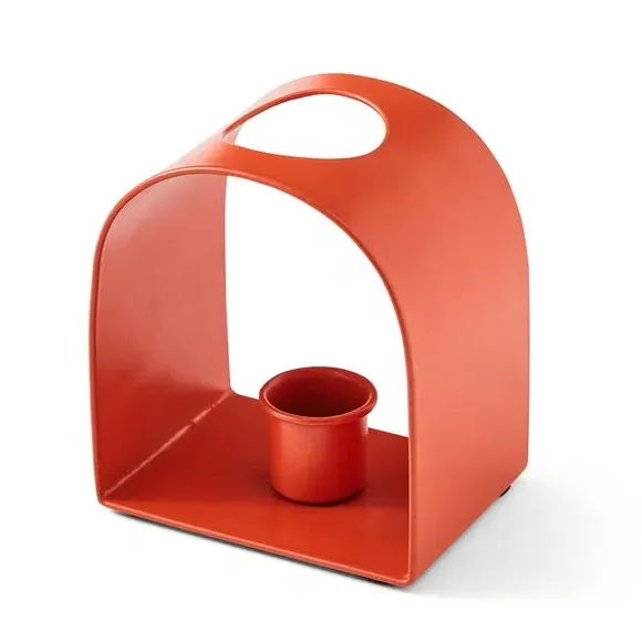 Oval Candlestick Holder - Orange