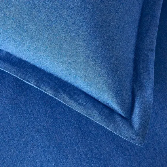 Oxford Pillowcase - Blue, Cotton Jersey