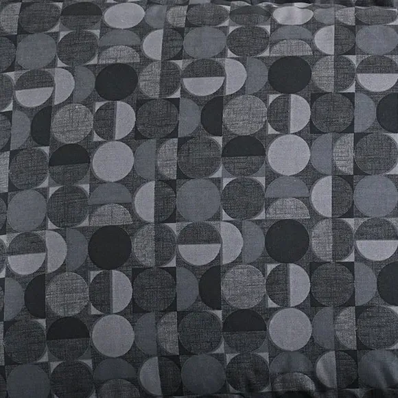 Oxford Pillowcase Geometric Design - Grey, Cotton