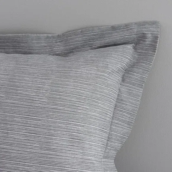 Oxford Pillowcase Geometric Print - Natural