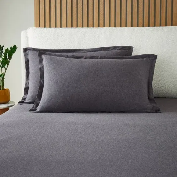 Oxford Pillowcase - Graphite, Cotton Jersey