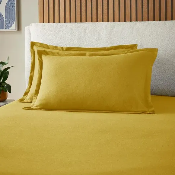 Oxford Pillowcase - Ochre, Cotton Jersey