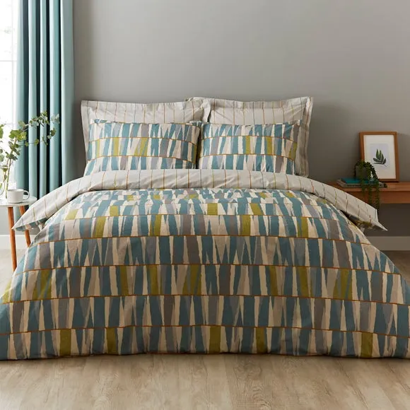 Oxford Pillowcase Reversible - Blue, Cotton