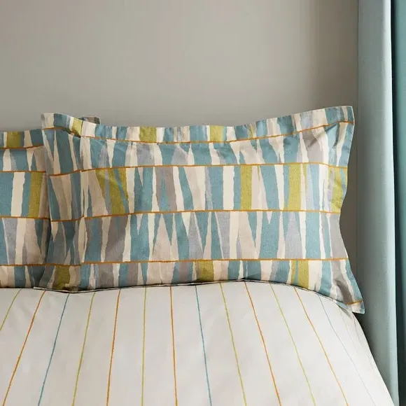 Oxford Pillowcase Reversible - Blue, Cotton image