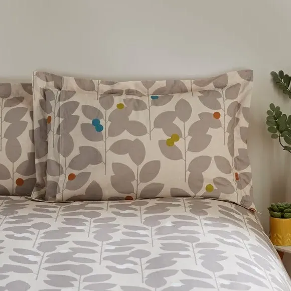 Oxford Pillowcase Reversible Design - Natural Cotton image