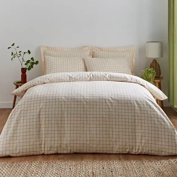 Oxford Pillowcase Reversible - Natural, Cotton