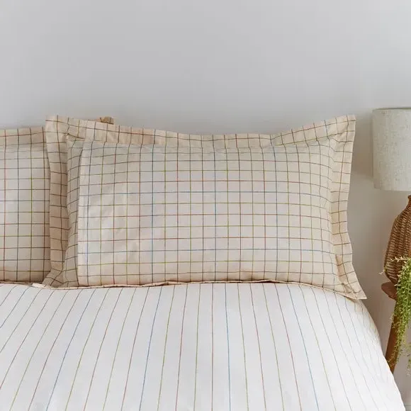Oxford Pillowcase Reversible - Natural, Cotton image